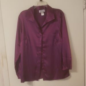 Anthony Richards Classic Button-Down Shirt, 100% Polyester, Long Sleeves, L